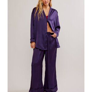 🌙FREE PEOPLE Dreamy Days Solid PJ Set / Gothic Grape🌙
